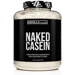 Naked Casein - Vanilla Micellar Casein Protein - 5 librový objem, bez GMO, bez lepidla, bez sóje, bez konzervačnej látky - stimulácia rastu svalov - zvýšenie zotavenia - 61 porcií