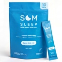 Som Sleep, Calm Sleep Powder Drink Mix, 3mg Melatonin, Horčík, Vitamín B6, L-Theanine & GABA 