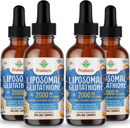 2000MG Lipozomálne Glutatión Tekutina, 98% Absorpcia, Aktívna forma L-Glutatión Supplement, Vegan Friendly, Výkonný Antioxidant komplex pre imunitný systém, Starnutie Defense, Detox,8 FL.OZ