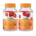 Životaschopné kolagény a vitamín C + horčík, Gumičky Bundle - veľké ochutnávky, vitamínové doplnky, bez lepidla, bez GMO, žuvacia guma