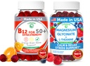 Lunakai USA Vyrobené vitamín B12 pre dospelých 50+ a horčík Glycinate Gummies Bundle, Podpora energie, Mood, Relaxation & Stres Relief, non-GMO, Vegan, 60ct Každý