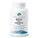 Zem je Splendor Biotin 10 000 mcg + Keratín 25mg, Podporuje zdravé vlasy, silné nechty a podporu pokožky, 60-dňová ponuka