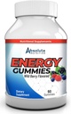 Absolute Nutrition Wildberry Ochutená energia Gummies - Kofeín Gummy pre dospelých, B12 Gummies, Pre Cvičenie Energia Žuvačky pre ženy a mužov, Energetické Vitamíny, Metabolizmus Podpora pre únavu Zameranie