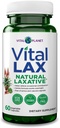 Vital Planet - Vital Lax Natural Laxative Cleanse Supplement pre príležitostné zápcha, s hydroxidom horečnatým, Slippery Elm, Aloe, a Triphala na podporu Bowel Pravidelnosť 60 Kapsule
