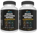 VITAMISAN 2-Pack Multi Collagen Plus pilulky (typ I, II, III, X) pre anti-Aging, vlasy, kožu, nechty a spoločnú podporu, 80 Day Supply 240 Kapsule