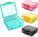 Small Pill Box 4 ks,Cute Travel Pill Organizátor Case Mini Tiny Clear plastové zásobníky Prenosné pre vreckové Purse