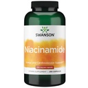 Swanson Niacínamid - Vitamín B3 Supplement Podpora zdravia srdca a energetickej podpory - Môže podporovať zdravú spoločnú funkciu - (250 kapsúl, 250 mg každý)