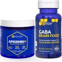 PRÍRODNÉ STACKS GABA Brain Food + Apigenin Supplement for Sleep Bundle - Podpora Relaxácie a spánku* - 180 Celkom Kapsule