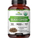 Zazzee USDA Organic Black Cohosh 10:1 Extract, 3000 mg Sila, 120 Vegan Kapsule, 4 mesiace Supply, Standardized and Concentrated 10X Extract, 100% Vegetarián, All-Natural, Non-GMO, Made in The USA