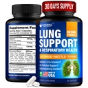 Prestať fajčiť pomoc pre Lung Čistenie a zdravie - Made in USA - Lung Detox s koreňom sladkého drievka, Ginger & Nettle Root, Zelený čaj, Tymine & Oregano Leaves for Lung Clear Support & Stress Relief - 60 Kapsule