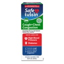 Safetussin DM Kašeľ a kongescia hrudníka, 8 oz, Explorant Mucus Relief, Cough Relief Sirup, bezpečné pre dospelých s vysokým krvným tlakom a cukrovkou