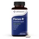 LifeSeasons - Focus-R - Concentration Suplement - All Ages - Enhances Mental Performance & Focus - Astention Span - L-Theanine, Kava Kava, Bacopa, Vitamín B & More - (60 kapsúl)