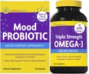 InnovixLabs Mood Probiotic & Triple Omega Bundle Mood Probiotic (60 Capsules) Triple Strength Omega-3 Fish Oil (200 Softgel). Supports Brain, Joints and Immune Health*