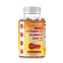 Vitamatic Cukor Bez obsahu vitamínu D3 2000 IU - 120 Pectin Based Gummy - Veľká chuť - Zdravé kosti, Mood & Immune System Funkcia - non-GMO - 120 Servírovanie