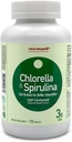 NANOWELL Chlórella & Spirulina 720 Tablety - Chlórella, Spirulina, Antioxidanty, Vitamíny, Bohaté na bielkoviny, Zlomená bunková stena (720 Počet)