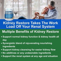 Čistenie obličiek Detoxikácia a oprava - Formulované obličkové zdravie Expert Living w / Transplant - US Made Obličky Suplement, Detox & Flush - Renálne vitamíny 120 Kapsule