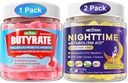 Bundle: Gumičky pre butyricum s probiotikom + Prebiotikum + Postbiotikum a melatonín 10 mg 20 mg Nočný čas Metabolizmus Spánkové Gummy