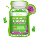 Milk Thitle Gummies pre dospelých Deti. Pečeň Čistiť Detox opravy Gumies, Mlieko Thitle extrakt doplnok pre podporu pečene Digestívne Antioxidant, 60ct Apple Flavor