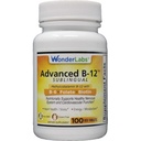 Laboratóriá Wonder Laboratories Sublingválny vitamín B12 (1000 μg), B6 (5 mg), Kyselina listová (400 μg) a biotín (25 μg) - formulované s metylkobalamínovým vitamínom B-12 (100 tabliet)
