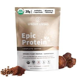 Sprout Living, Epic Protein, Plant Based Protein & Superfoods Powder, Complete Coffee 