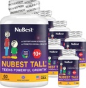 NuBest Tall 10+ Premium Bone Strength Formule, Enhanced Imunity and Celkové zdravie pre vek 10+ s vápnikom, vitamínom D3, vitamínom K2 a multivitamínmi 6