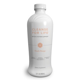 Isagenix Cleanse for Life - Podpora detoxikačného systému s vitamínmi a minerálmi - Podpora zdravého metabolizmu s antioxidačným doplnkom - lepidlo a bezsójový čistiaci nápoj - Peach Mango, 32 Oz