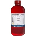 Pravé koloidné zlato (50 ppm) - 99,99+% Čistota - 250 ml (8,45 Fl Oz) v priehľadnej plastovej fľaši bez BPA, 1 počet (v balení 1)