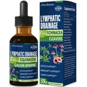 Cleavers Lymfatické kvapky na Lymfatický systém Detox Cleanse, Lymfedema Suplement Formula w/Echinacea, Cat