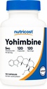 Nutricost Yohimbine HCl 5mg, 120 Kapsule - Bezlepkové a non-GMO