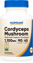Nutricost Cordyceps Mushrom Capsules 1100mg, 45 Serv - CCOF Certified Made with Organic, Vegetarian, Gluten Free, 550mg Per Capsule (90 Kapsule)