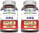 Amazing Formules HMB 2000mg per Serving 120 Tablets Supplement 