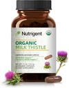 USDA Organic Milk Thisttle Supplement 25:1 Extract, 8750 mg Sila, Silymarin Supplement 280 mg, Liquid Organic Capsules, Liquid Health & Detox Support, non-GMO, 60 Počet