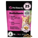 Cat Multivitamín Cruncy & Krémové žuvačky - Cat Treats for Health + Immune, Joint Support, Skin & Coat, & Digestion - Vitamíny s Omega 3s, Lyzín & Probiotiká (30 dní dodávky)