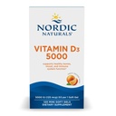 Nordic Naturals Vitamín D3 5000, Orange - 120 Mini mäkké gély - 5000 IU Vitamín D3 - podporuje zdravé kosti, náladu a imunitný systém funkcie - non-GMO - 120 Servisy