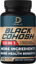 Black Cohosh Supplement - 3 mesiace pre menopauzu a imunitné zdravie - zmes 12 stentného bylina zahŕňa Dong Quai, Chasteberry, Wild Yam, Red Clover, Black Pepper a iné - 90 Vegan Kapsule