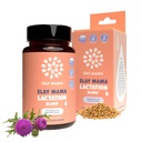 OAT MAMA Organické Laktácia Supplement - 'Slay Mama' Požehnané Thitle & Fenugreek Kapsule - Bylinné Laktácia Blend, Popôrodná podpora pre dojčenie mamičky
