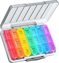 Zoksi vlhkosť-Proof pilulky Organizátor 3 časy denne, zapečatené týždenné pilulky box 7 deň, veľké denné pilulky Box Organizátor, Travel Medicine Organizátor, Prenosné pilulky kontajner s 21 Kompartments držať lieky