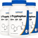 Nutricost L-Tryptofán 500 mg, 120 kapsúl (3 fľaše)