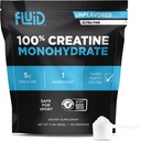Fluid Creatine - 100% Creatine Monohydrate Powder, Unflavored, Informed Sport Certified, 5g per Serving (100 Servings)