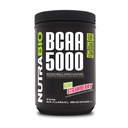 NutraBio BCAA 5000 Powder - Vegan Fermented BCAA - podporuje Lean Muscle Growth, Recovery, Endurance - 60 Servings - Kiwi Strawberry