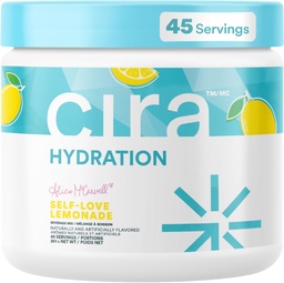 Cira Hydratácia Powder x Alicia McCarvell Electrolyte nápoj Mix s Himalájskou soľou pre Dehydratáciu Relief and Recovery - Self Love Lemonade, 45 Slúži