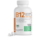 Bronson Vitamín B12 1000 mcg Premium Premium Non GMO Tablety podporuje Nervový systém, Zdravá funkcia mozgu a výroba energie, 100 Počet