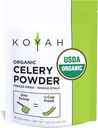 KOYAH - Organic USA Pestovaný zeler prášok (1 odmerka = 1/4 pohár čerstvé): 36 servírovanie, mrazený, celostný prášok