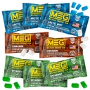 MEG - Vojenská energia Žuvačka 100 mg kofeínu na kus + zvýšenie energie + zvýšenie fyzickej výkonnosti + Multichute arktickej mincovne , Spearmint, & Škorica + 8 Balíčky (40 Počet)