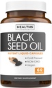 Black Seed Oil - 60 Softgel kapsuly (non-GMO & Vegan) Premium Cold-Premium Nigella Sativa Producing Pure Black Cumin Seed Oil with Vitamin E - 500mg Each, 1000mg per 2 Capsule Serving