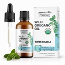 Rozpustná voda Wild Oregano Oil Organic Liquid Drops - Oregano Oil for Healthy Gums and Sore Throats, Digestive and Immune Support, Respiratory Health