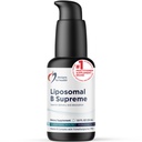 Dizajn pre zdravie Lipozomálne B Supreme - Tekutý B vitamínový komplex s superior absorpciou - folát, vitamín B12, B6, biotín, TMG + Viac - Pumpa na perorálne podanie s Citrus Flavor (50 Servíry / 1.7oz)