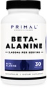 Primal Beta-Alanine Kapsule 3400mg (30 Servings, 120 Capsules) - Supplement, Gluten-Free & Non-GMO, 850mg Per Cap