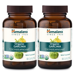 Himalája Organic Garcinia Cambogia Bylinné doplnky, Appetite Support, Metabolizmus lipidov, Podpora hmotnosti, USDA Organic, Non-GMO, Vegan, 600 mg, 60 Plant-Based Caplets, 2 balenie