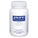 Pure Encapsulations Alpha Kyselina lipoová 200 mg - 200 mg ALA - Podpora pre pečeň a antioxidant* - pre Nerve Health & Carb Metabolizmus - Vegan & Non- GMO doplnok - 120 kapsúl